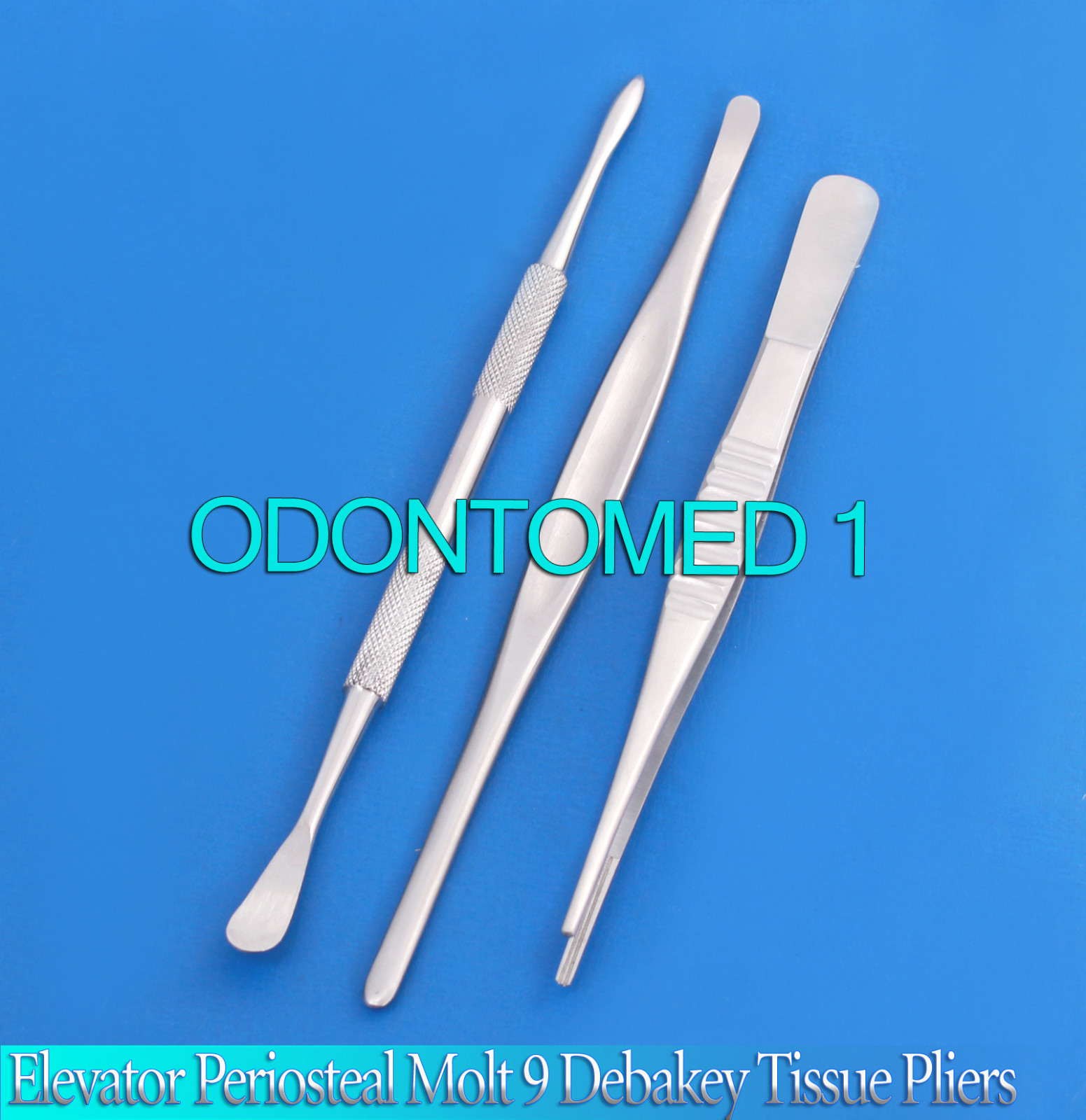 Elevator Howarth Periosteal Molt 9 Debakey Tissue Pliers Set of 3