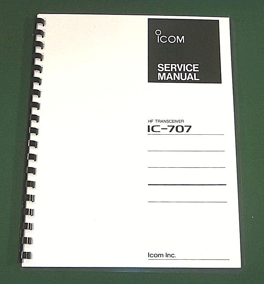 Icom IC-707 Service Manual: With 11x36" Schematics & Protective Covers!