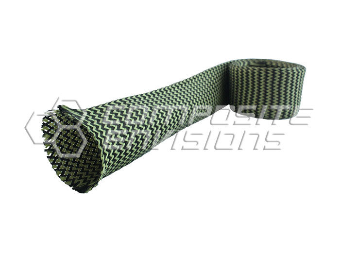 Carbon Fiber Made with Kevlar Fabric Sleeve 1.5"/38.10mm Diameter 7.5oz 254gsm