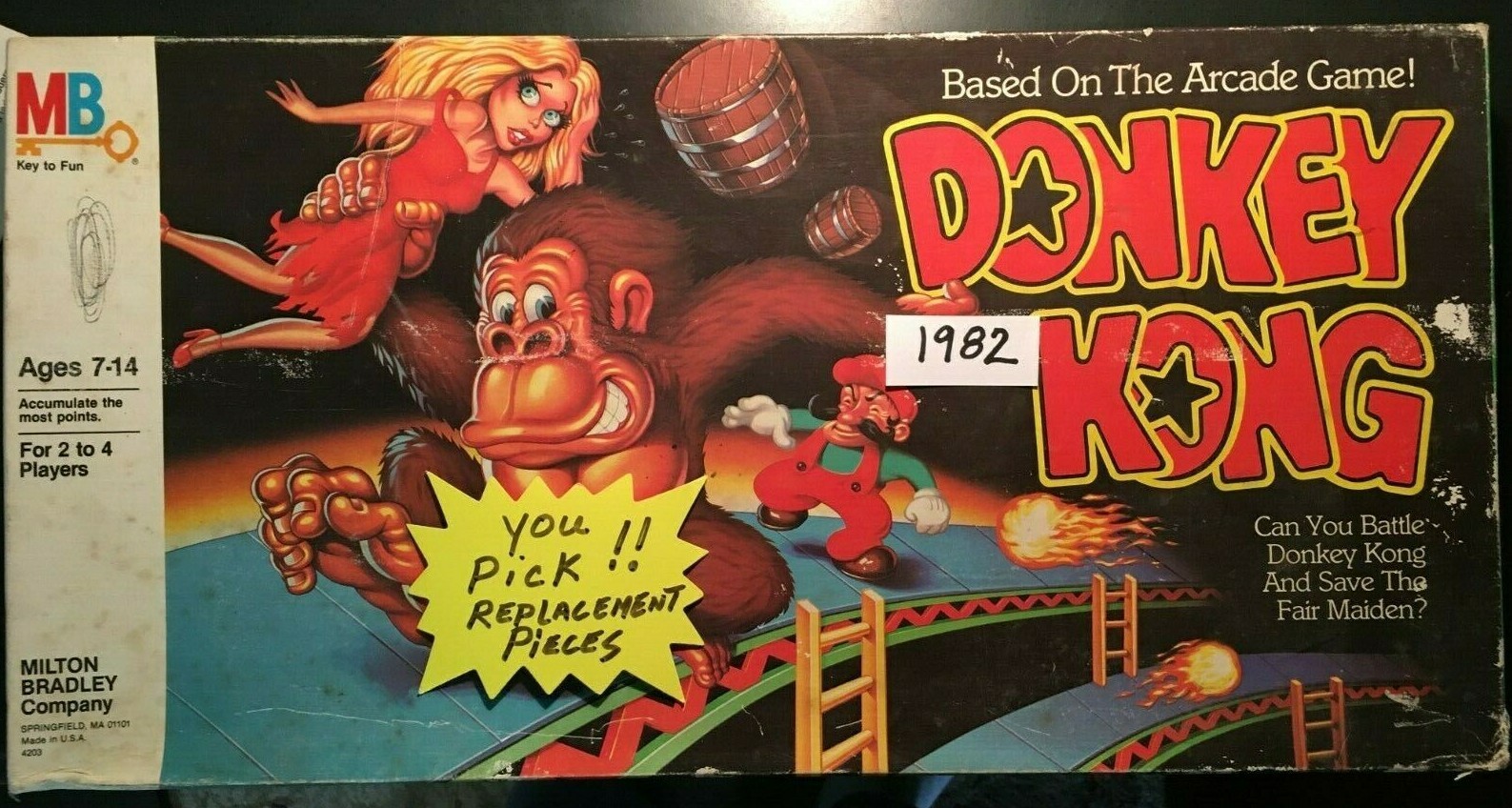 Donkey Kong 1982 Game Replacement Pieces You Pick FREE SHIPPING Milton Bradley