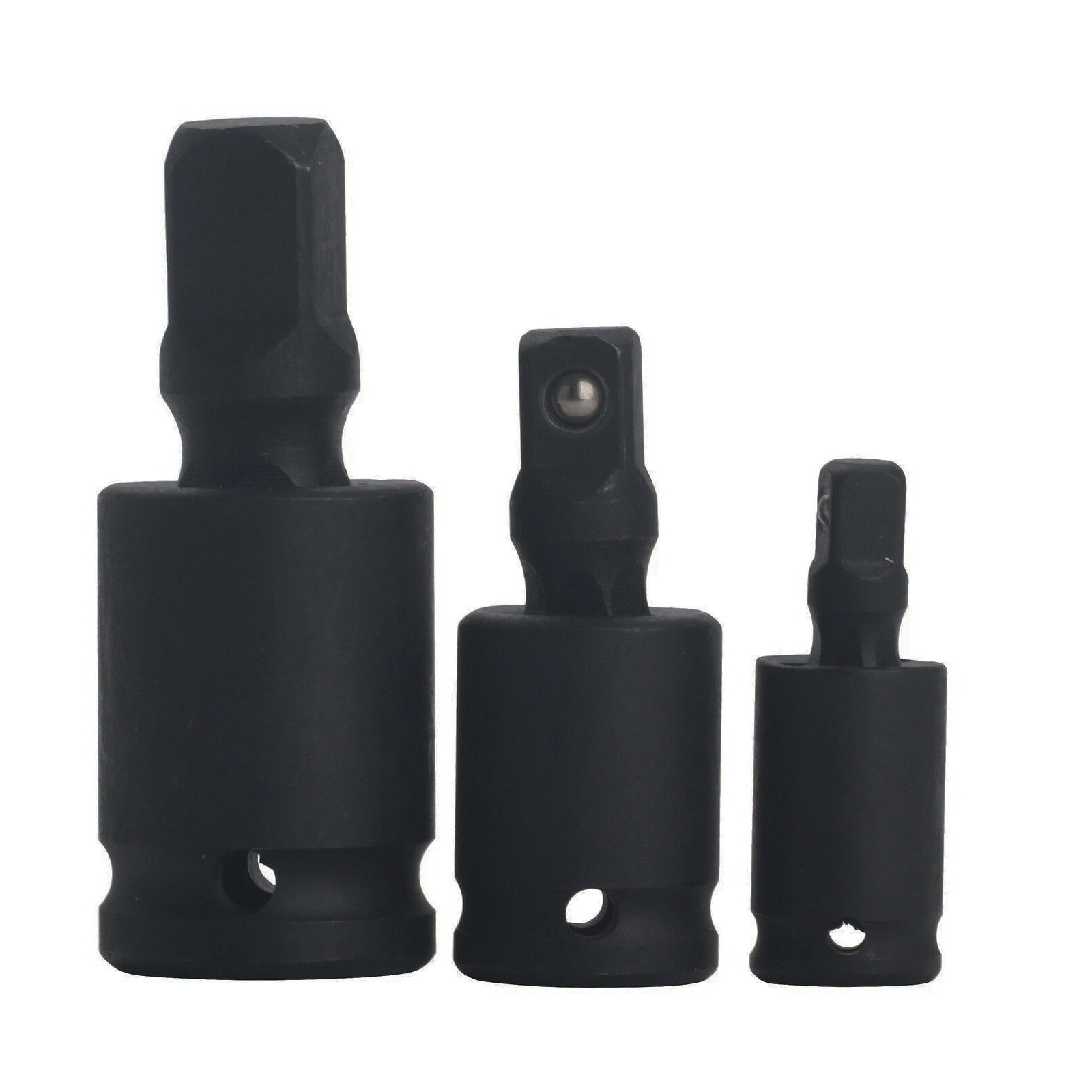 3PCS Impact Swivel Socket Adapter Set 1/4" 3/8" 1/2" Drive Universal Joint Tool