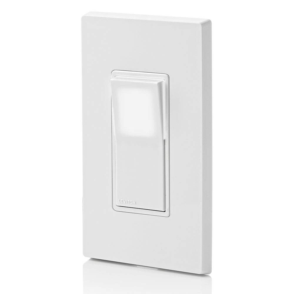 15 Amp Decora LED Light Switch, Illuminated Single Pole, White
