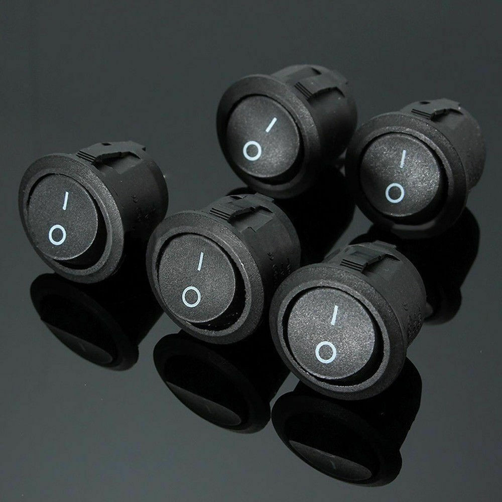 Toggle Switch Waterproof Cover 10A 12V 5pcs/Set Black Boat Button Mini