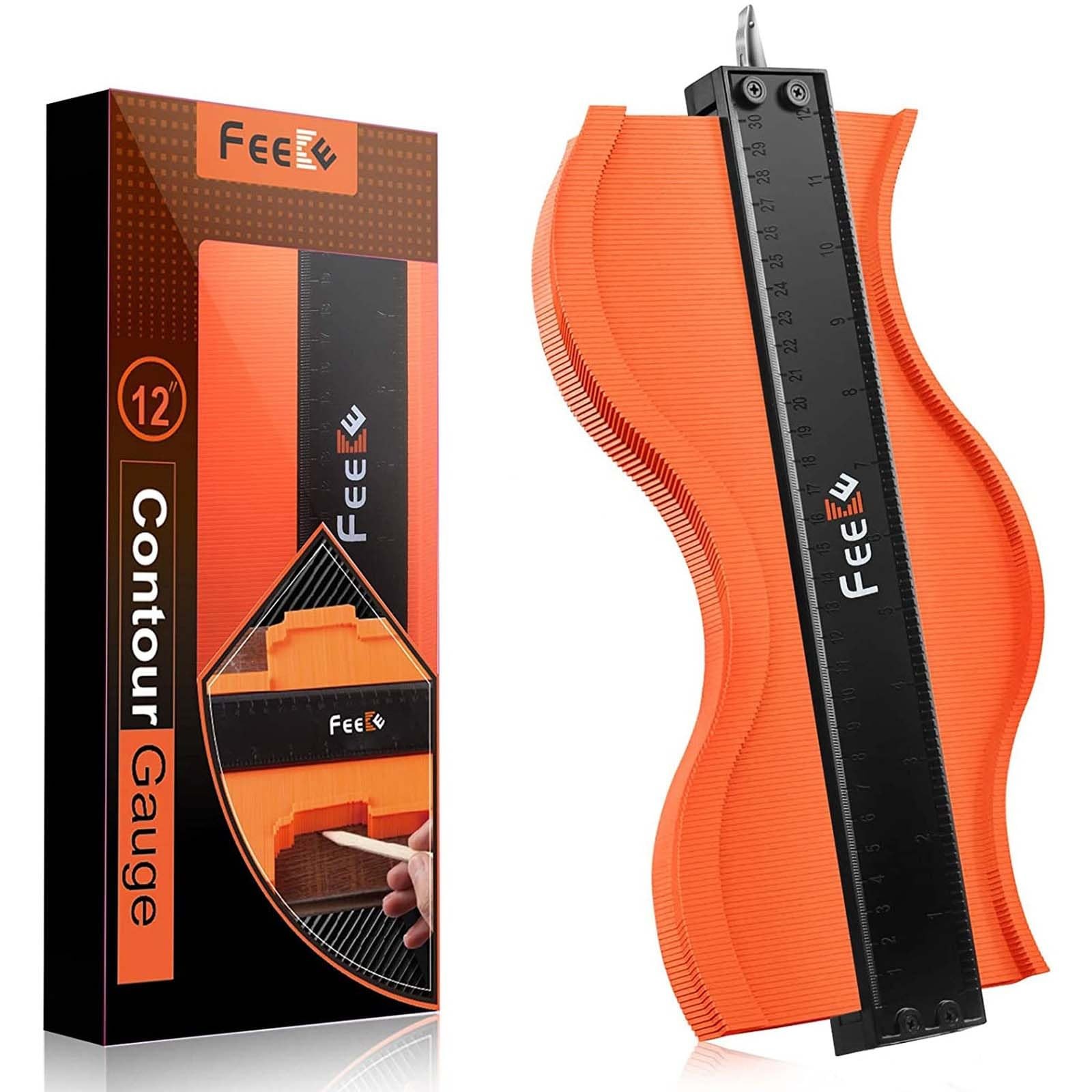 Contour Gauge (12 Inch) with Lock Profile Tool, Birthday Gifts for Men Dad Husba