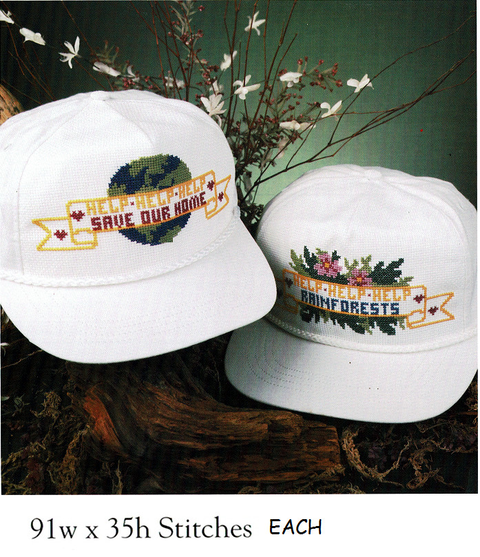 GET AHEAD FOR ECOLOGY  CROSS STITCH PATTERNS  ONLY  -  DE  QUR