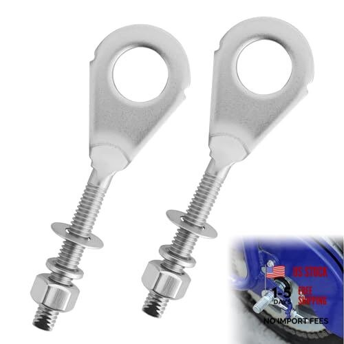 2PCS Motorcycle Chain Adjuster Tensioner, Mini Bike Chain Tensioner, Metal