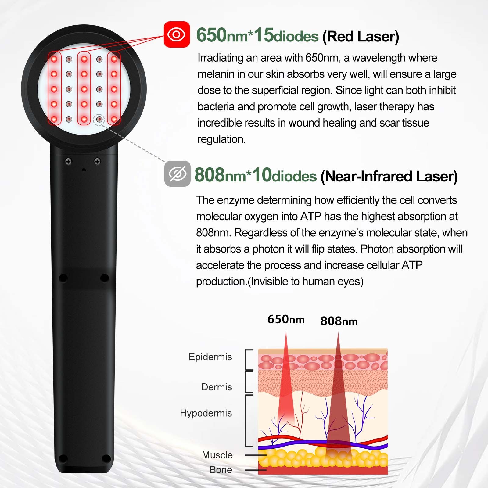 3000mW Multi Species Cold Laser Therapy Device Machine for Home Use Pain Support