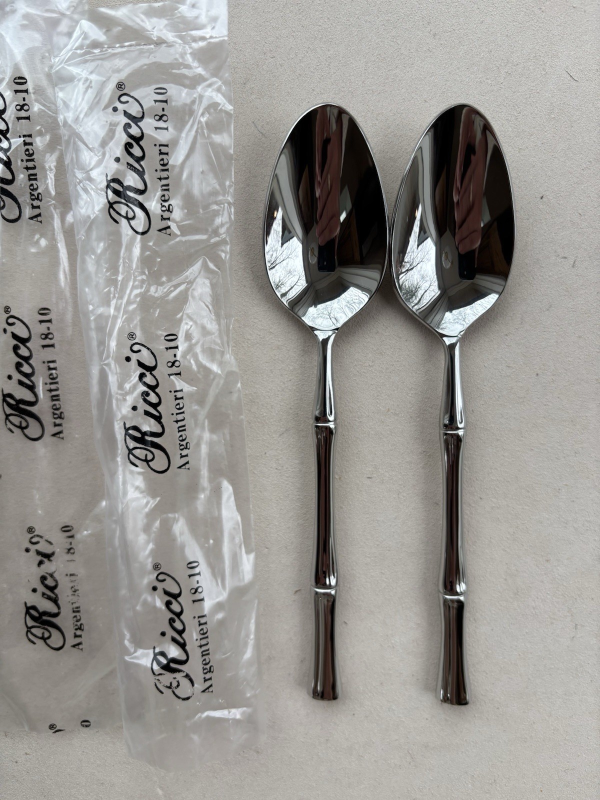 Ricci BAMBOO - lot of 2 teaspoons NEW