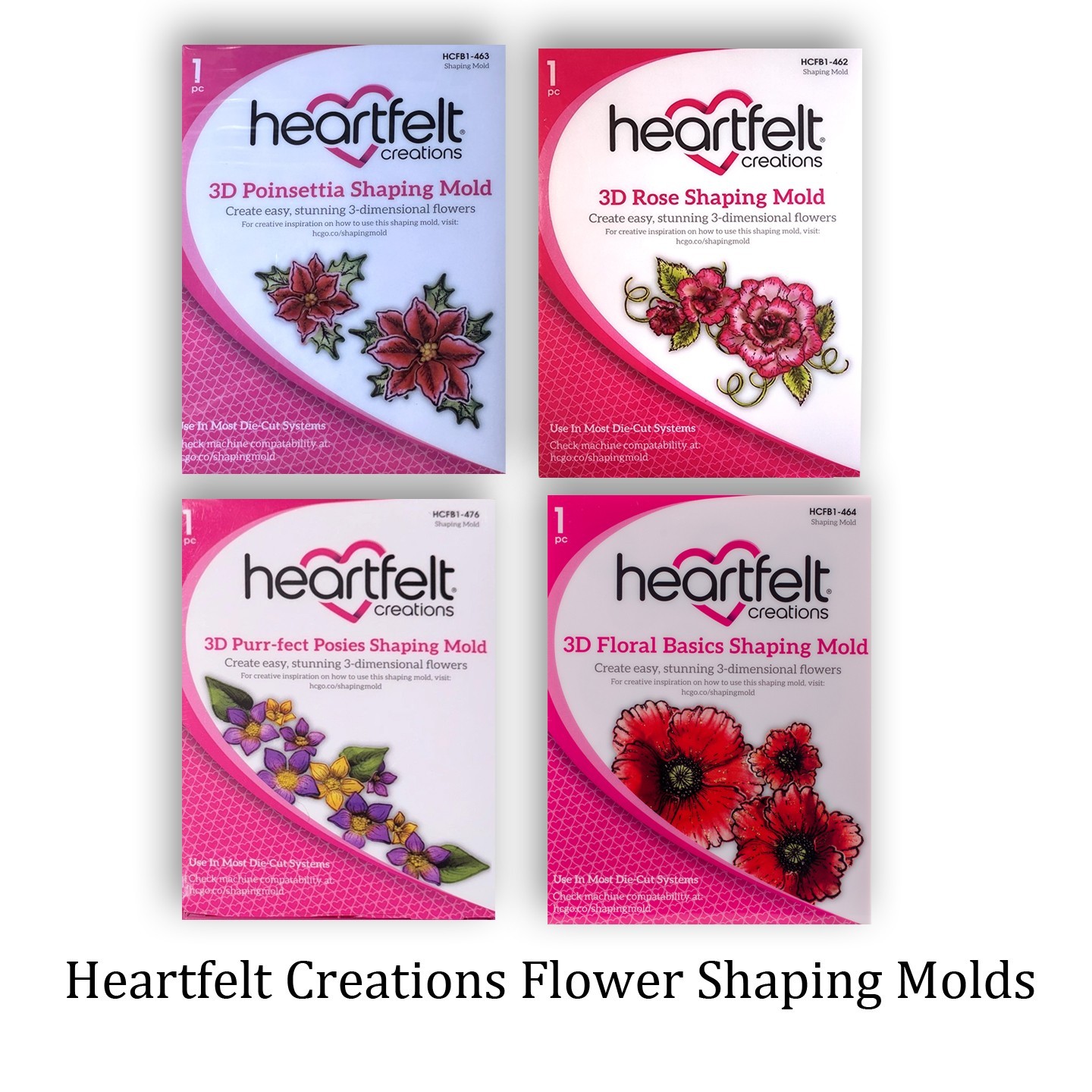Heartfelt Creations Flower Shaping Bolds Roses Poinsettia Posies Floral