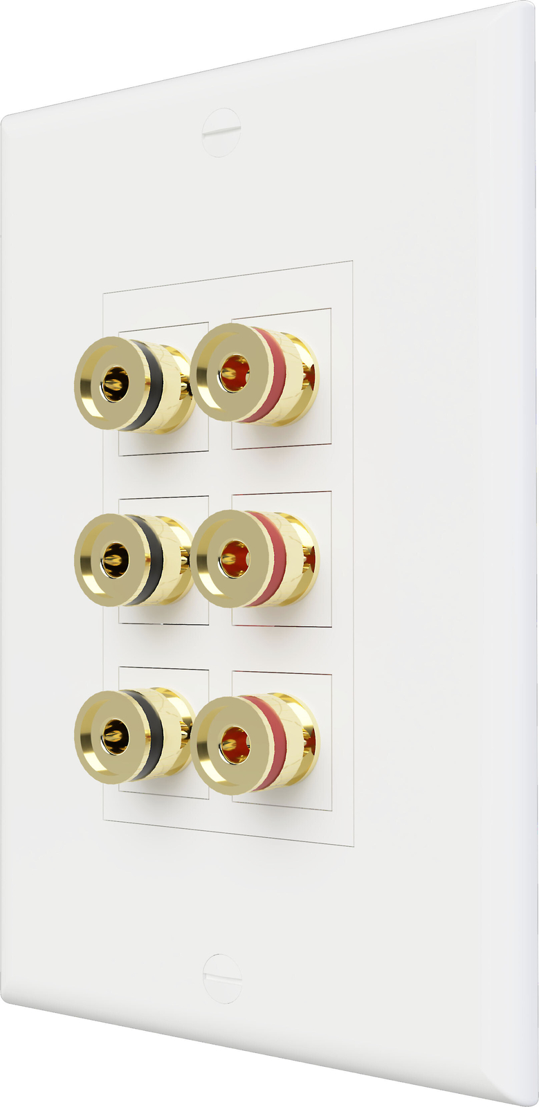 Speaker Snap Keystone Binding Posts 6 Pairs / 12 Pieces -White