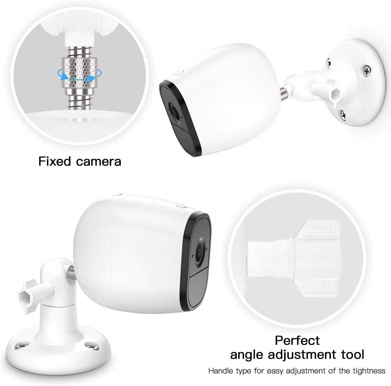 Rotatable Wall Mount for Arlo Essential & eufy Cameras - Waterproof Design