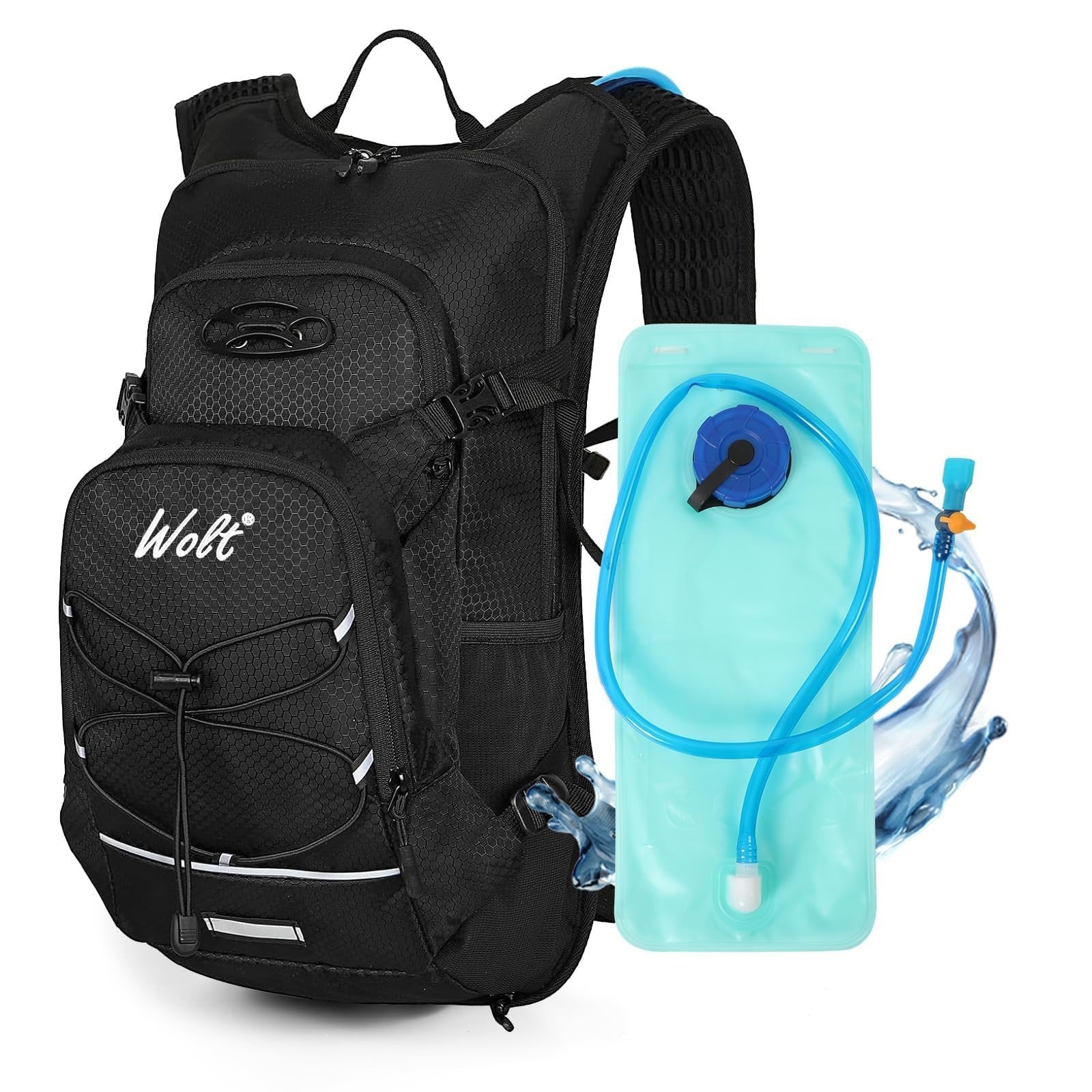 WOLT Hydration Backpack 18L Hiking Water Backpack with 2L Water Bladder for M...