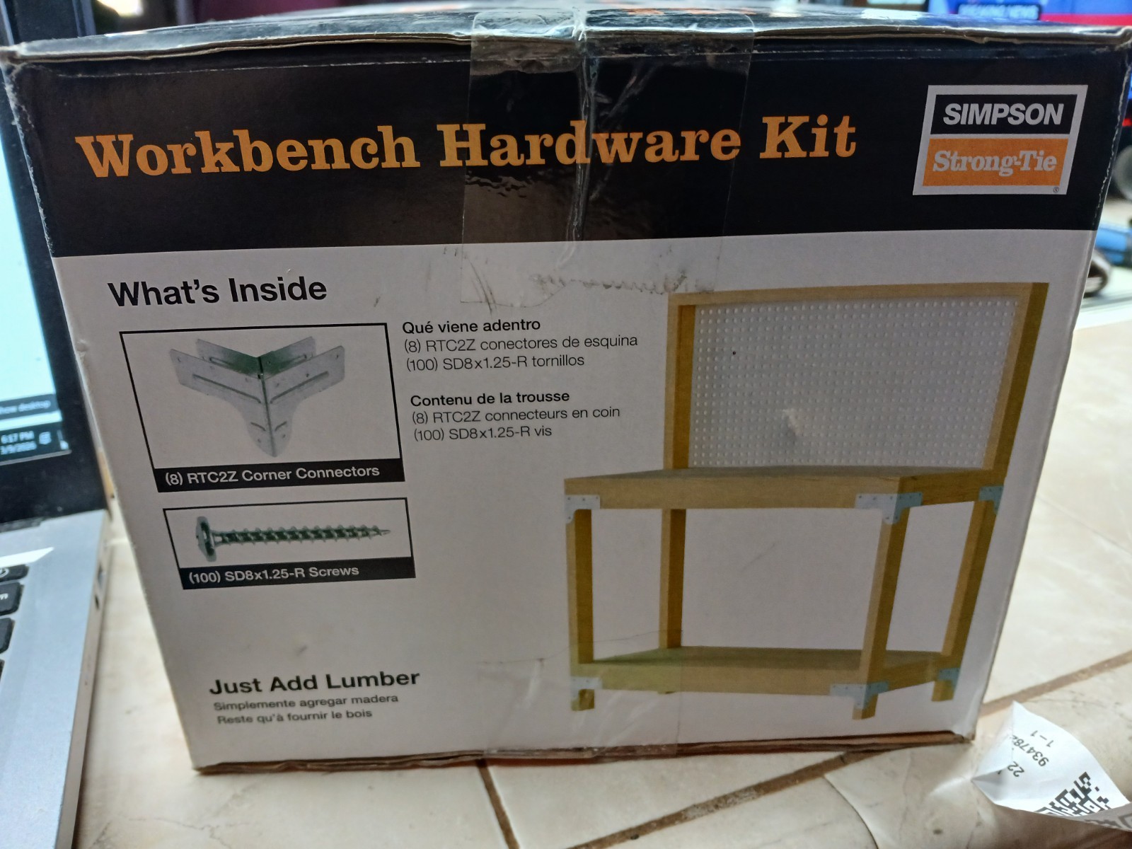 Simpson Strong-Tie Workbench and Shelving Kit with Brackets, Screws, & Plans/NIB