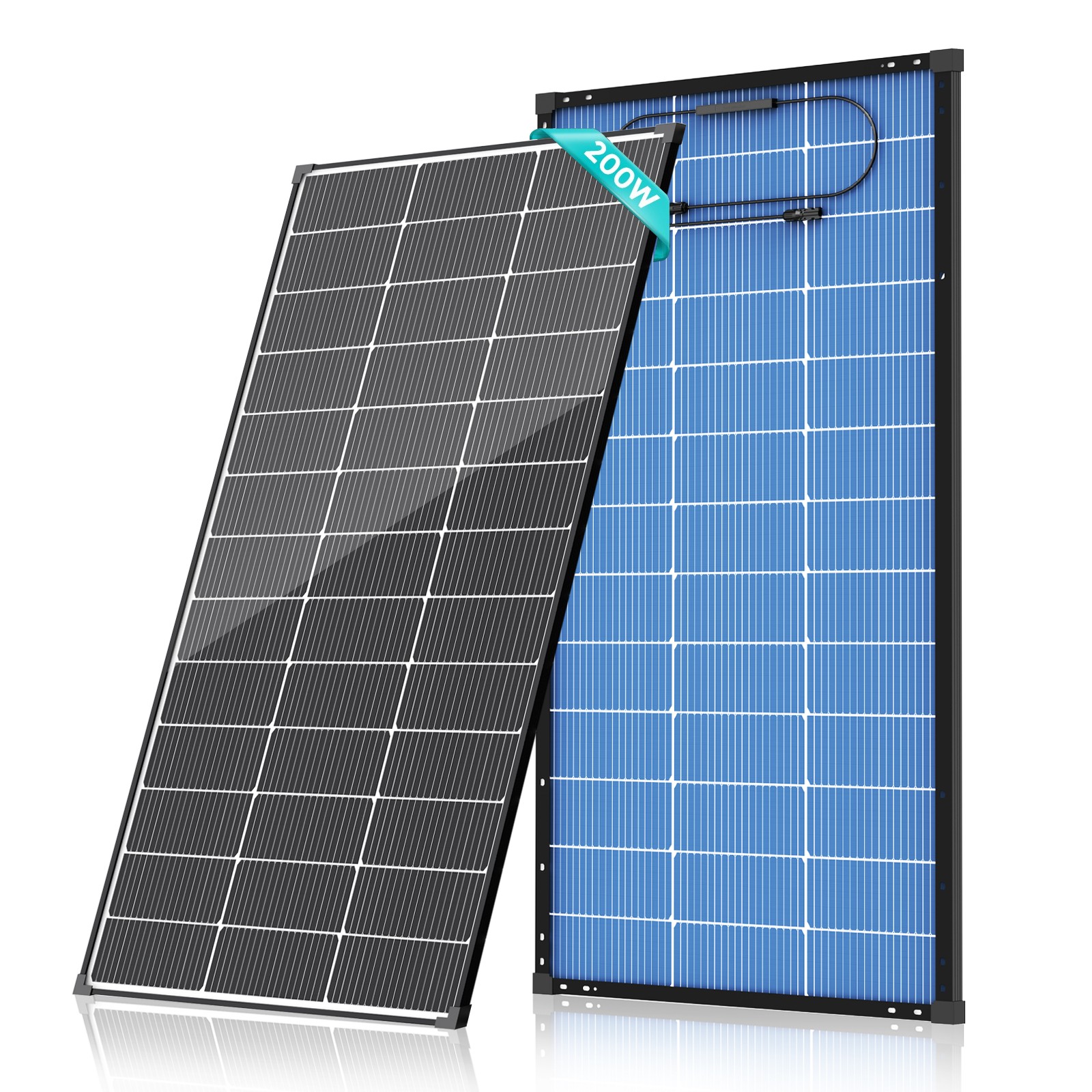 200W Watt Bifacial Solar Panel N-Type Mono 12V 18BB Home RV Camping PV Off Grid