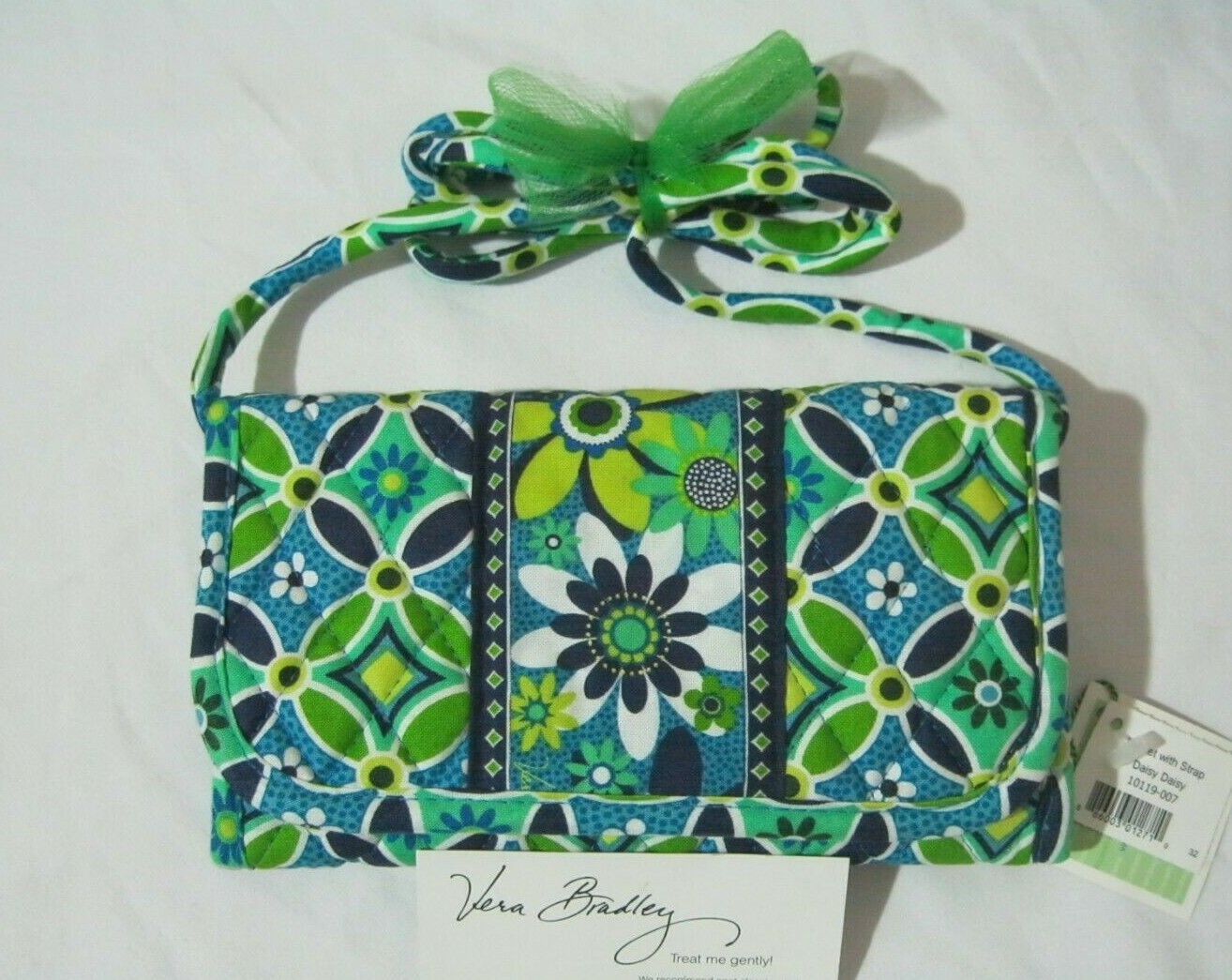 Vera Bradley DAISY DAISY WALLET STRAP Clutch CROSSBODY Coin 4 PURSE Tote BAG NWT