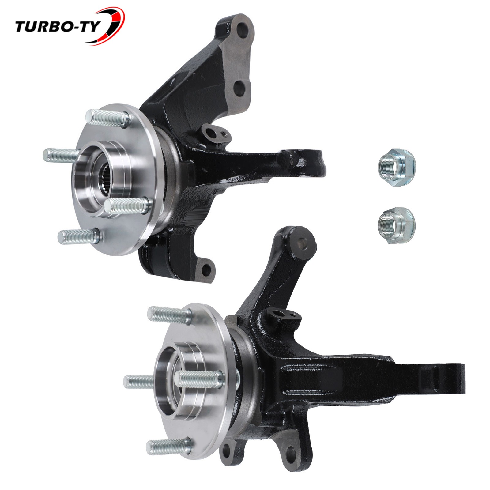 2PCS Front LH RH Knuckle & Wheel Hub Bearing For Nissan Versa Note 2014-2019