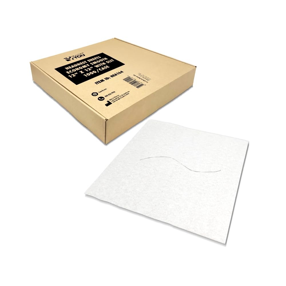 Chiropractic/Massage Exam Headrest Sheets with 7" Slit 12" x 12" 1,000/Case