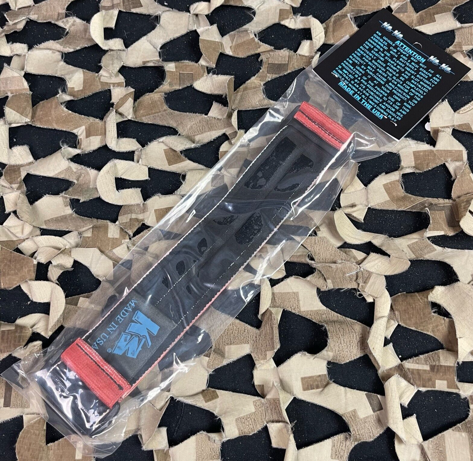 NEW KM Paintball Universal JT Goggle Strap - Limited Edition Kamikaze