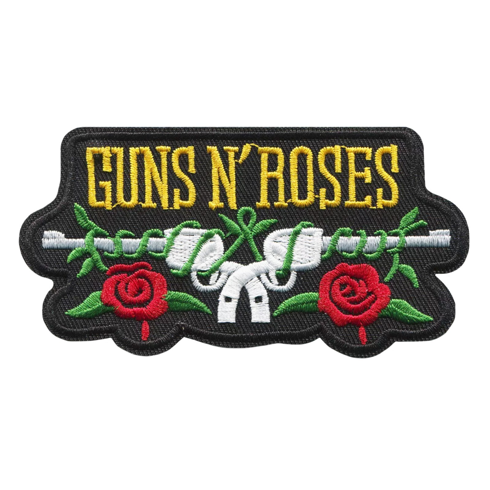 Guns And Roses Embroidered Iron On Patch Vintage American Classic Punk Rock