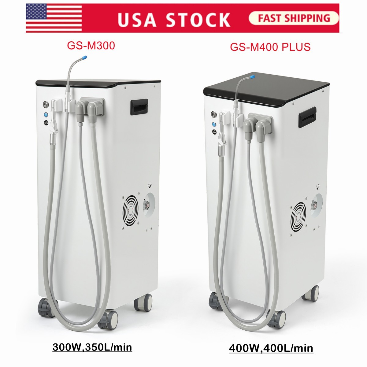 Mobile Dental Saliva Suction System 300W/400W Surgical Vacuum Suction Pump Unit
