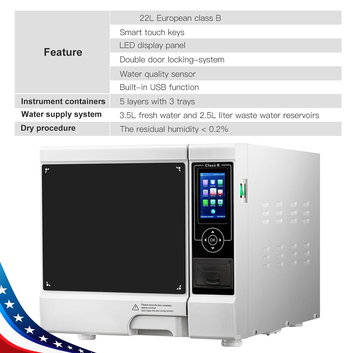 Dental Delivery Unit with Compressor/Class N/Class B steam sterilizer autoclave