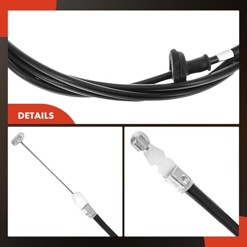 Front Hood Latch Release Cable Without Handle Compatible with Honda 1992-1995