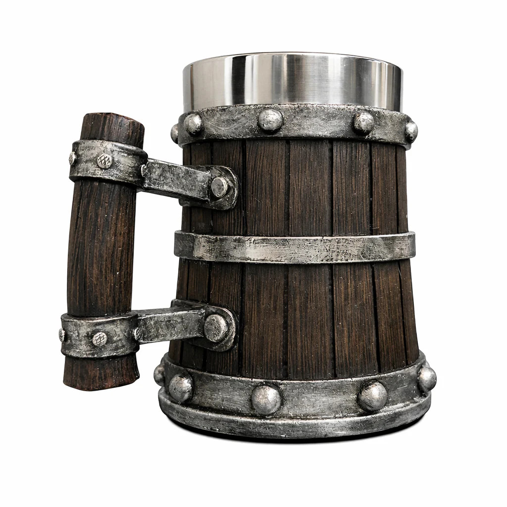Medieval Tavern Tankard – Hand‑Painted Viking Mug for D&D & Fantasy Fans (600ml