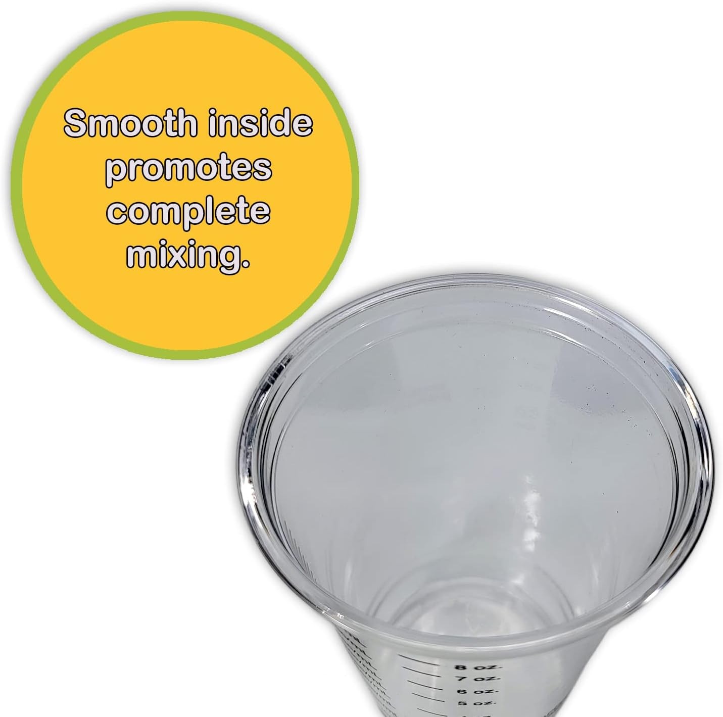 20 8oz Disposable Graduated Clear Plastic Cups for Mixing Paint, 8 Oz,