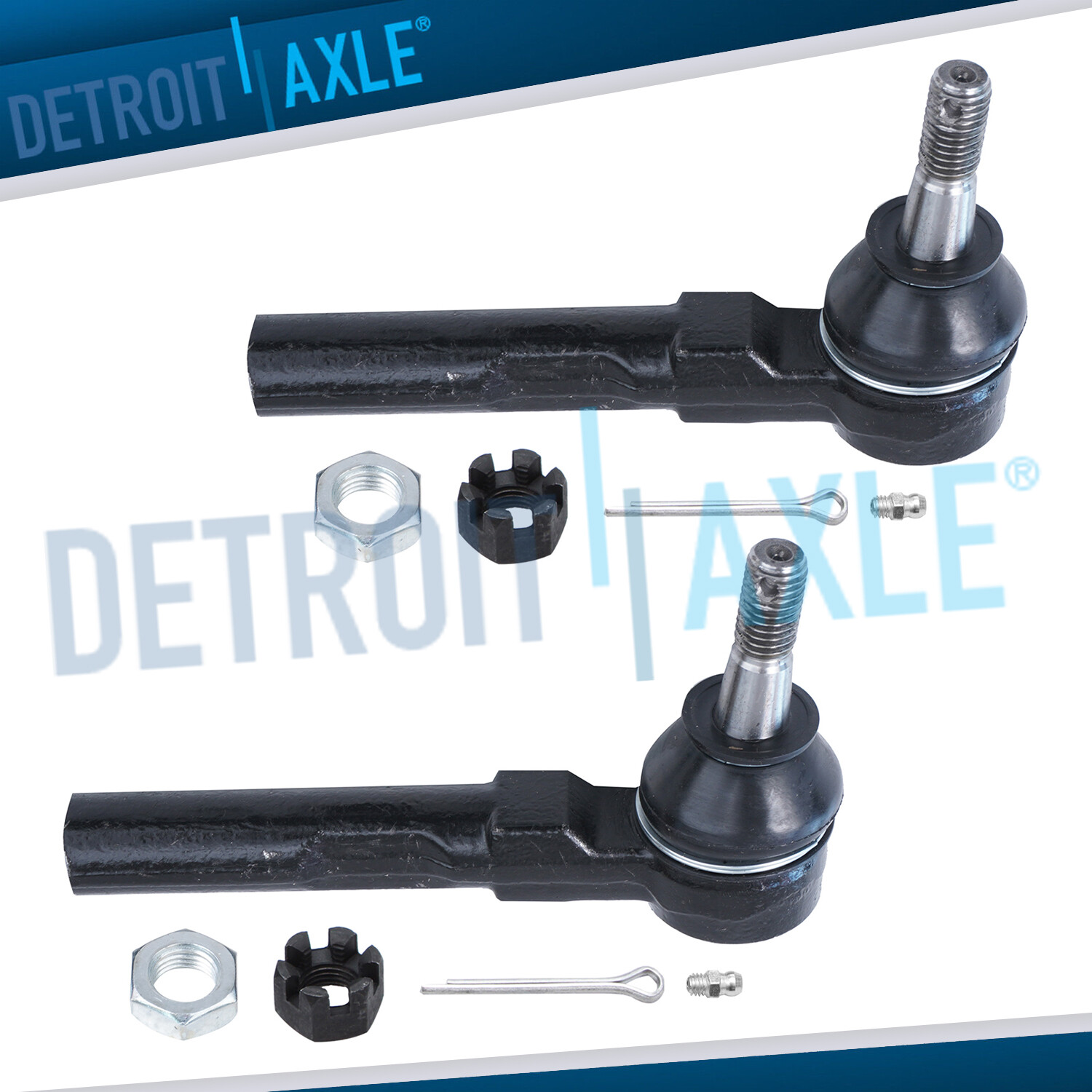 Pair Front Outer Tie Rod Ends for 2004-2012 Chevy Malibu Saturn Aura Pontiac G6
