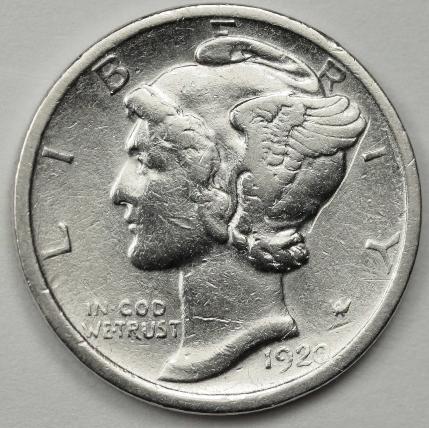 1920-d Mercury Head Dime.  High Grade.  88318    (Inventory A)