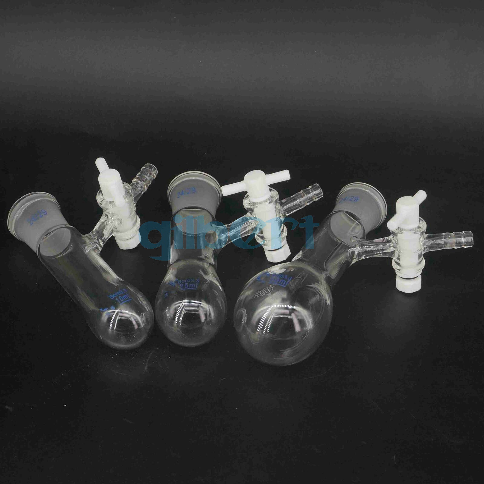 10-500ml 24/29 Joint PTFE Stopcock Boro Glass Reactor Rotary Evaporator Flask