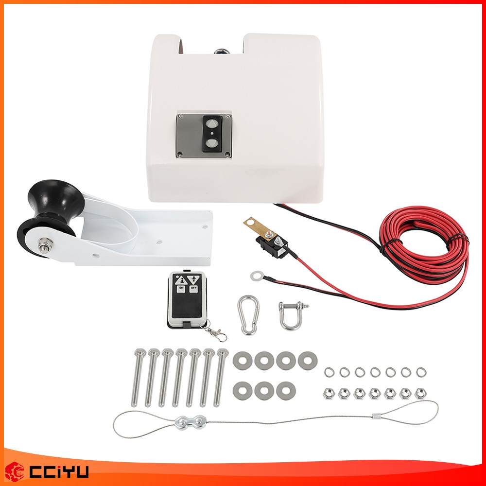 Boat Electric Anchor Winch With Remote Wireless Control Marine Saltwater 25 LBS