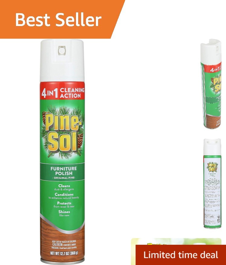 Restore and Protect Wood: 4-in-1 Polish Spray with  Pine Scent, 12.7 Oz