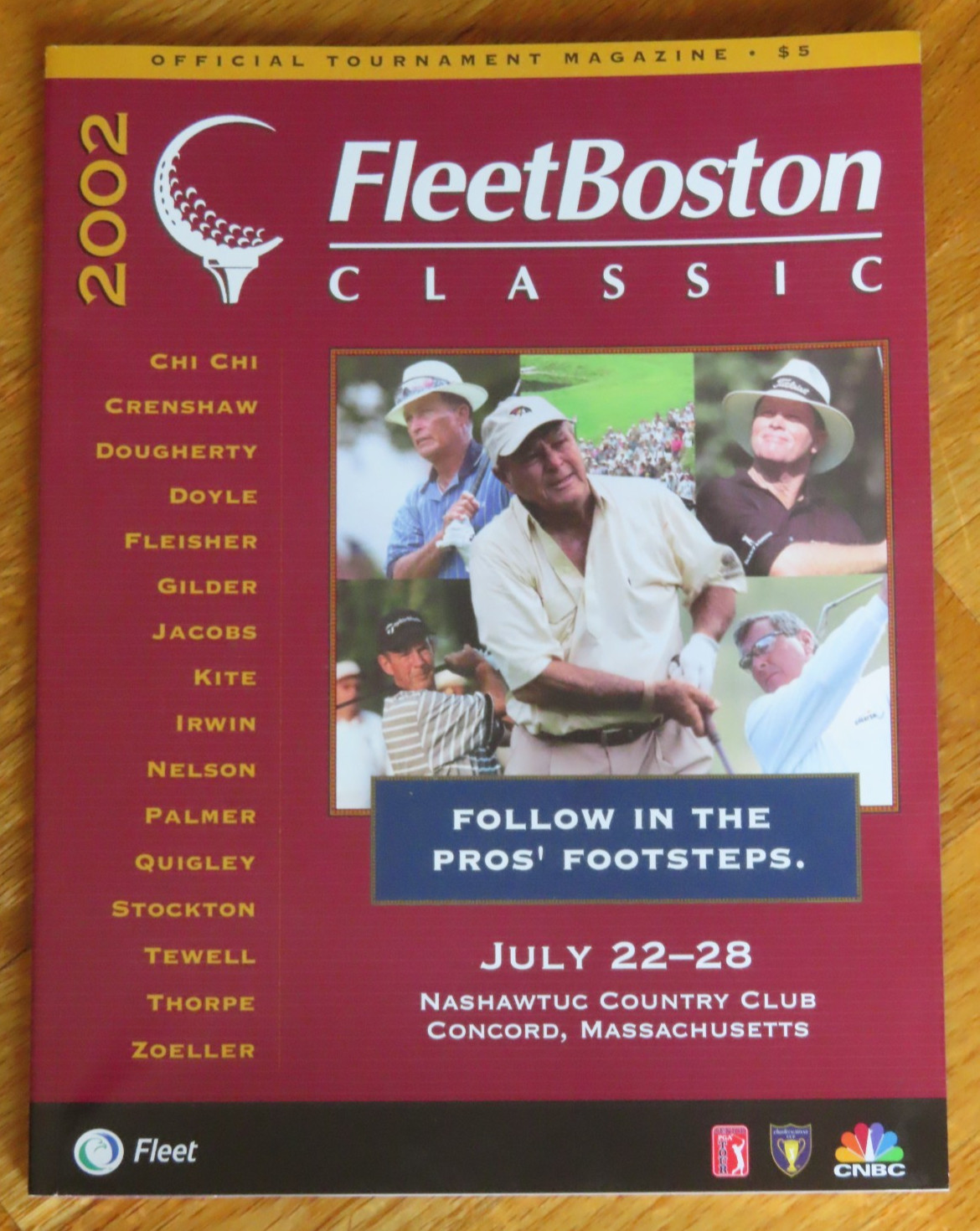 2002 FleetBoston Classic Nashawtuc CC Concord Mass Program ARNOLD PALMER CHI CHI