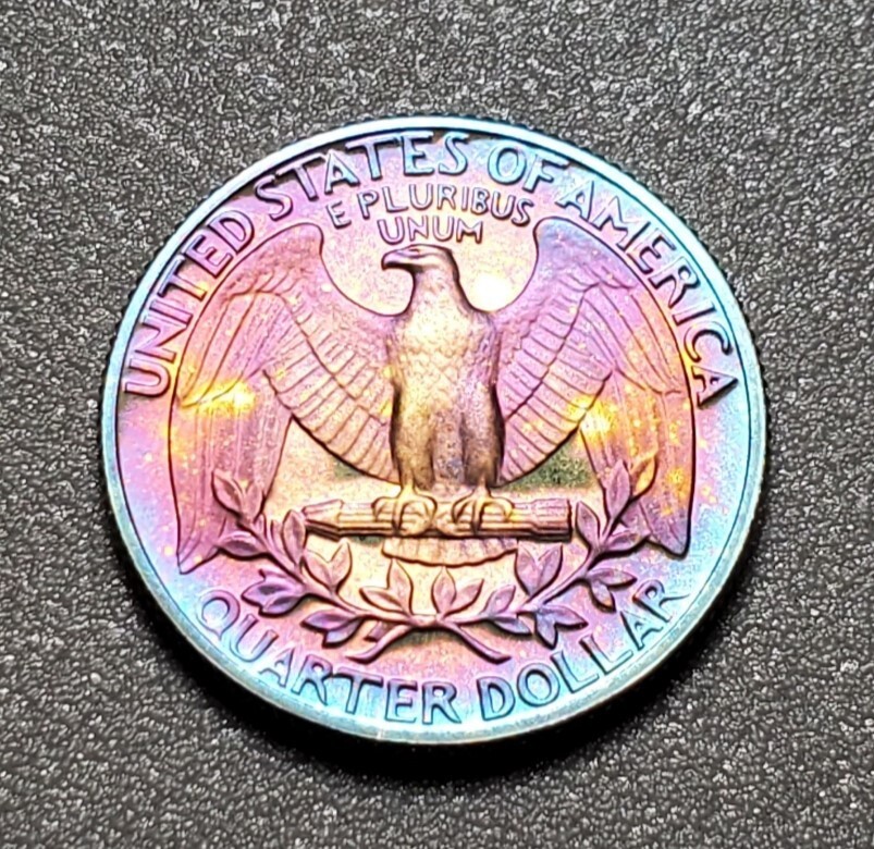 TONED 1985 S WASHINGTON QUARTER PROOF UNC #P776
