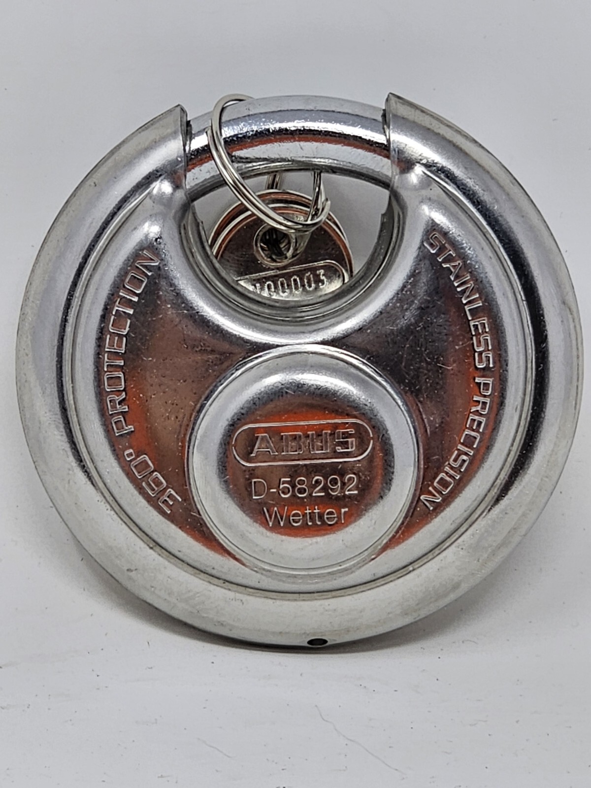 Abus 26/80 Ka Padlock Partially Hidden Shackle Disc Stainless