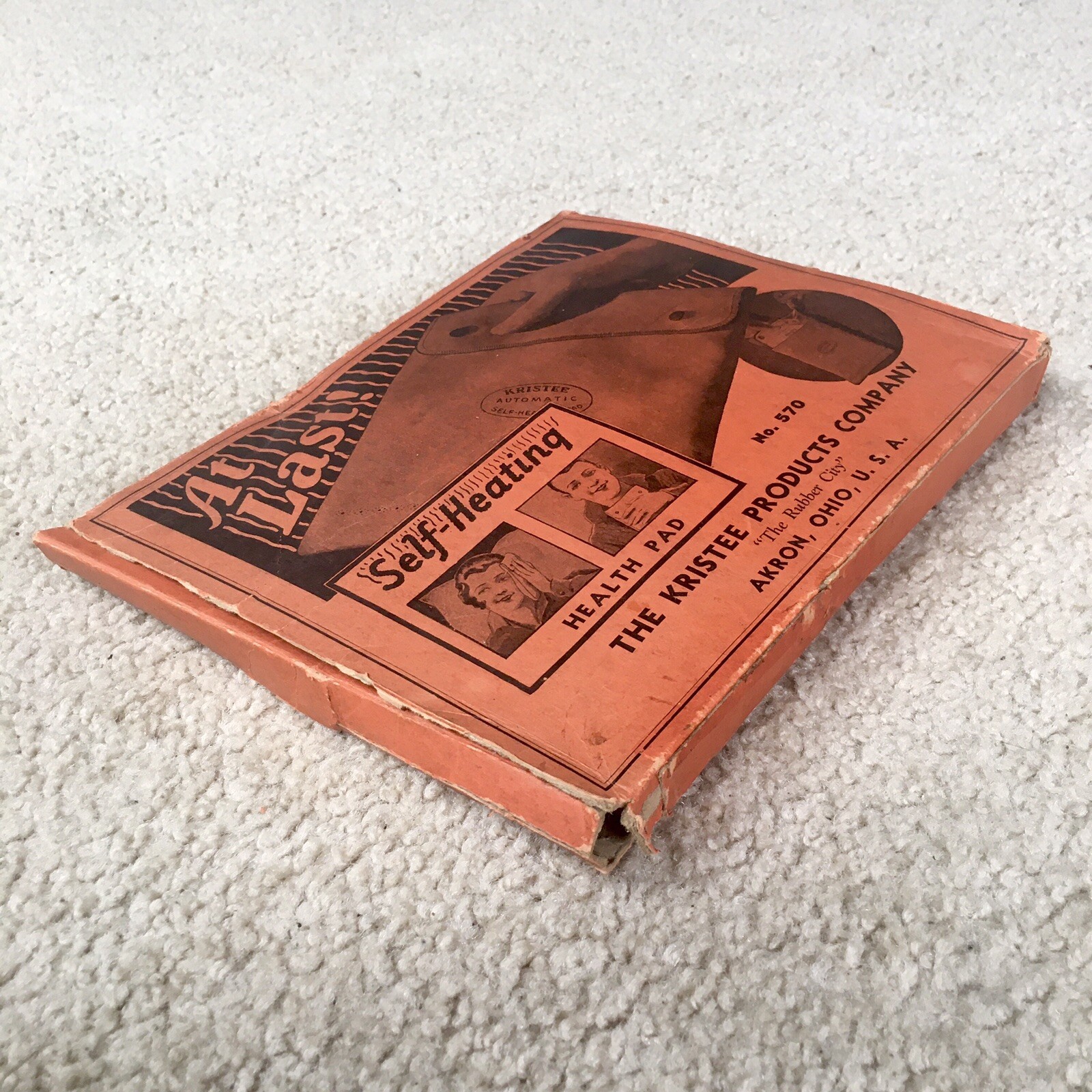 Vintage Kristee Self-Heating Health Pad No. 570 - Kristee Products Co. Akron OH