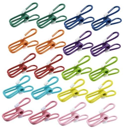 20 Pack Chip Clips Bag Clips 2.2 Inch (55mm) | Stainless Steel Bag Clip for
