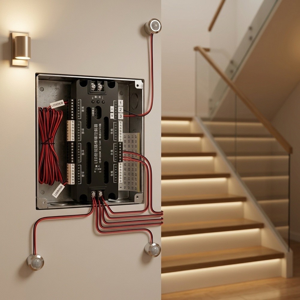 LED Stair Light Control Unit 32 Channels with Motion Sensor Functionality