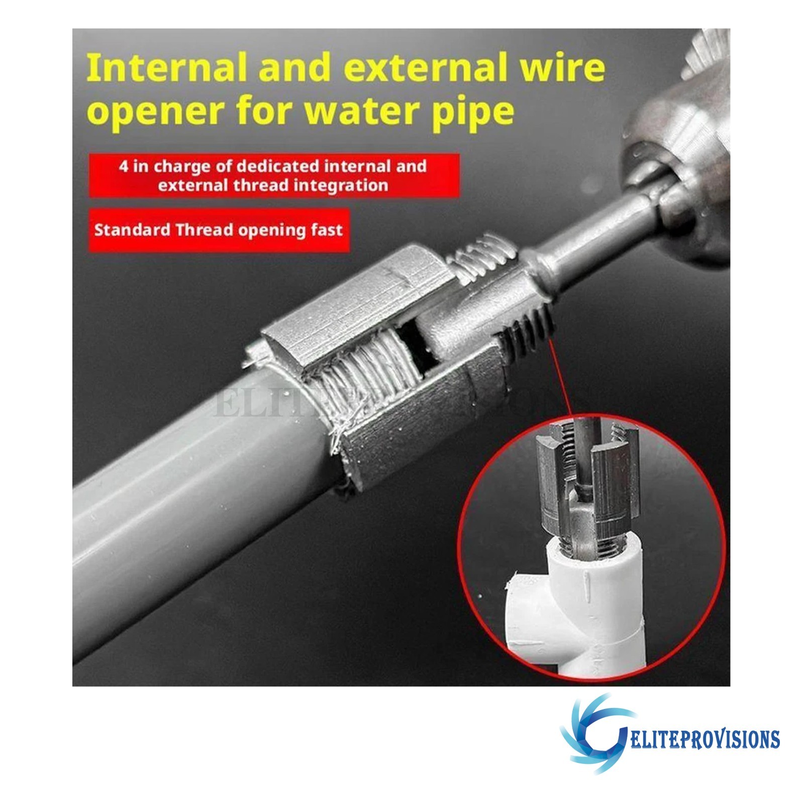 NEW Pipe Threader Kit PVC Integrated Internal & External Pipe Threading-Tool US
