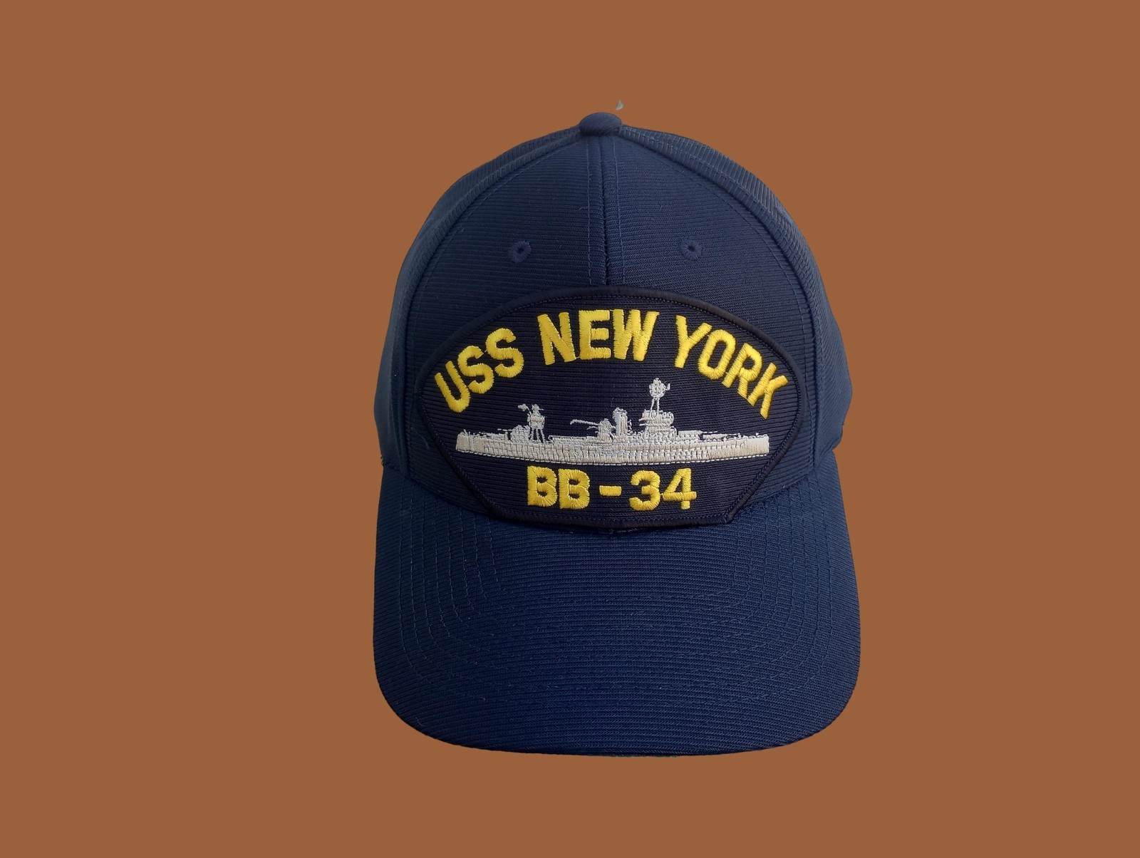 USS NEW YORK BB-34 U.S NAVY SHIP HAT OFFICIAL U.S MILITARY BALL CAP U.S.A MADE