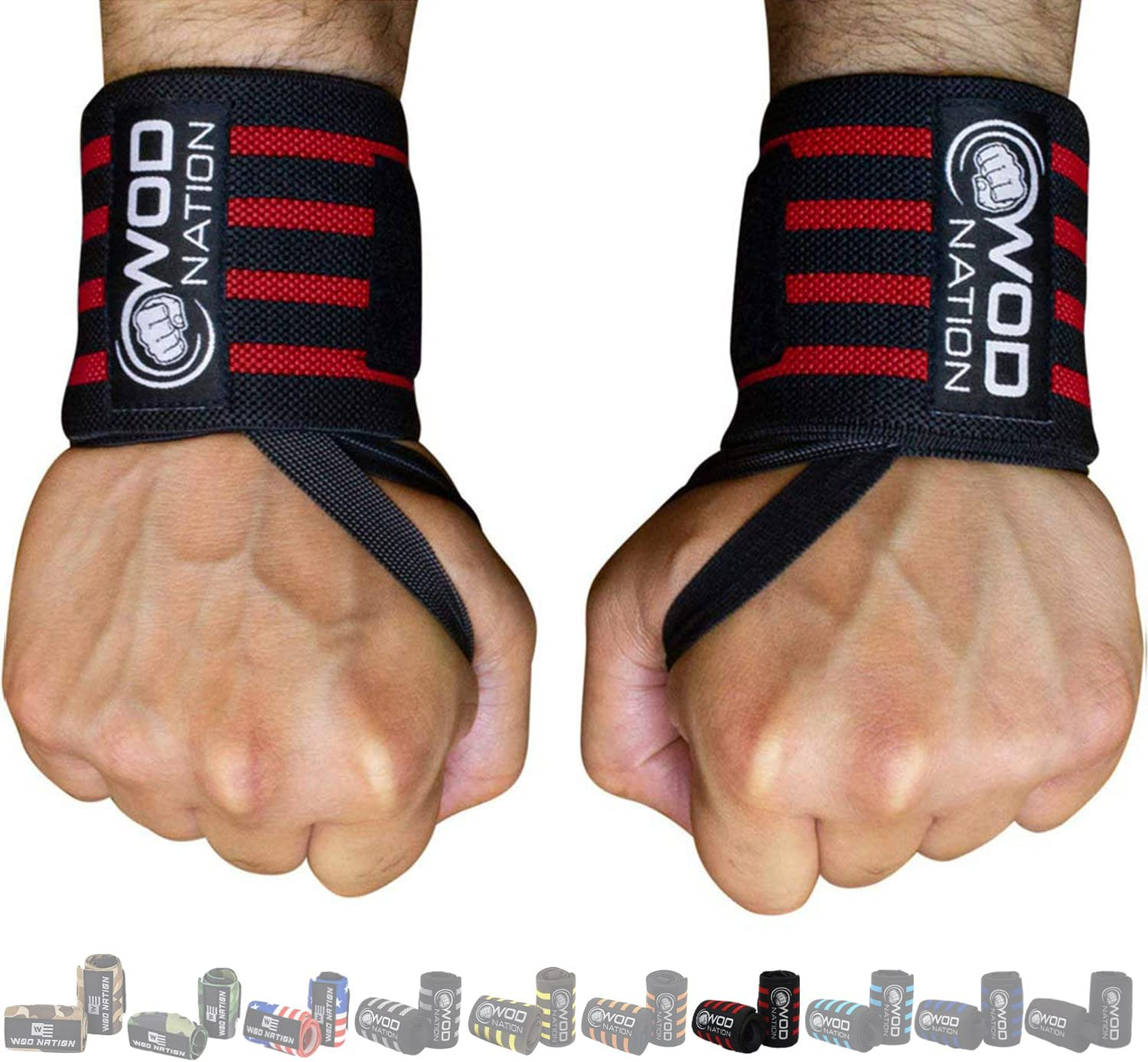 Wrist Wraps for Weightlifting, Professional Gym Wrist Straps W/Thumb Loop, Wrist