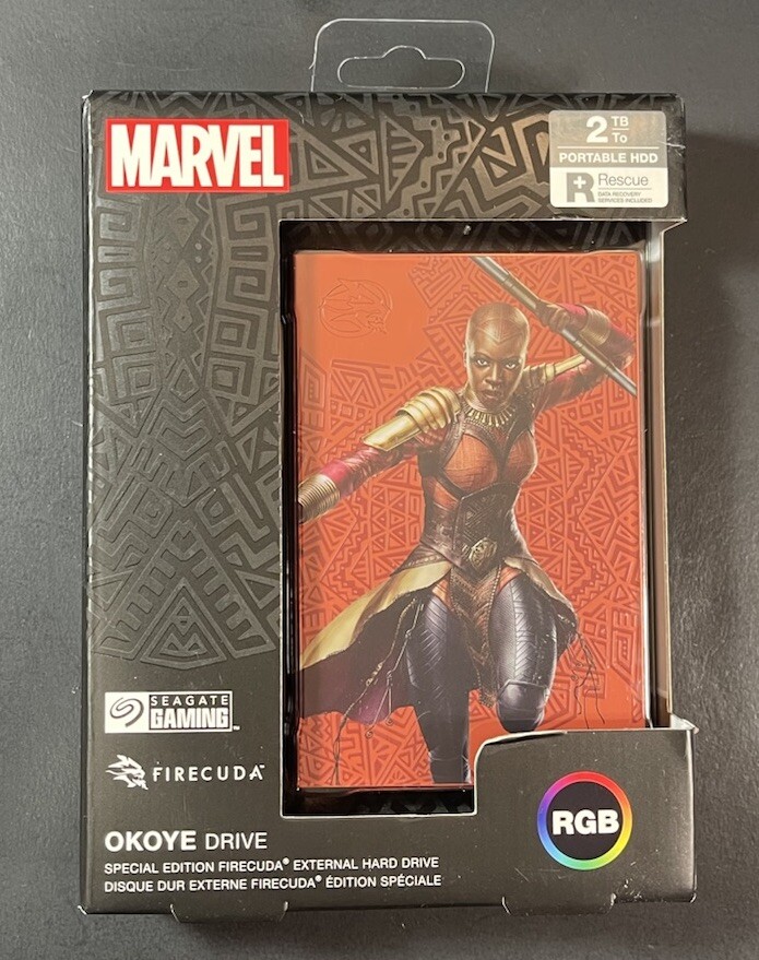 Seagate FireCuda External Gaming Hard Drive 2TB HDD [ Black Panther Okoye ] NEW