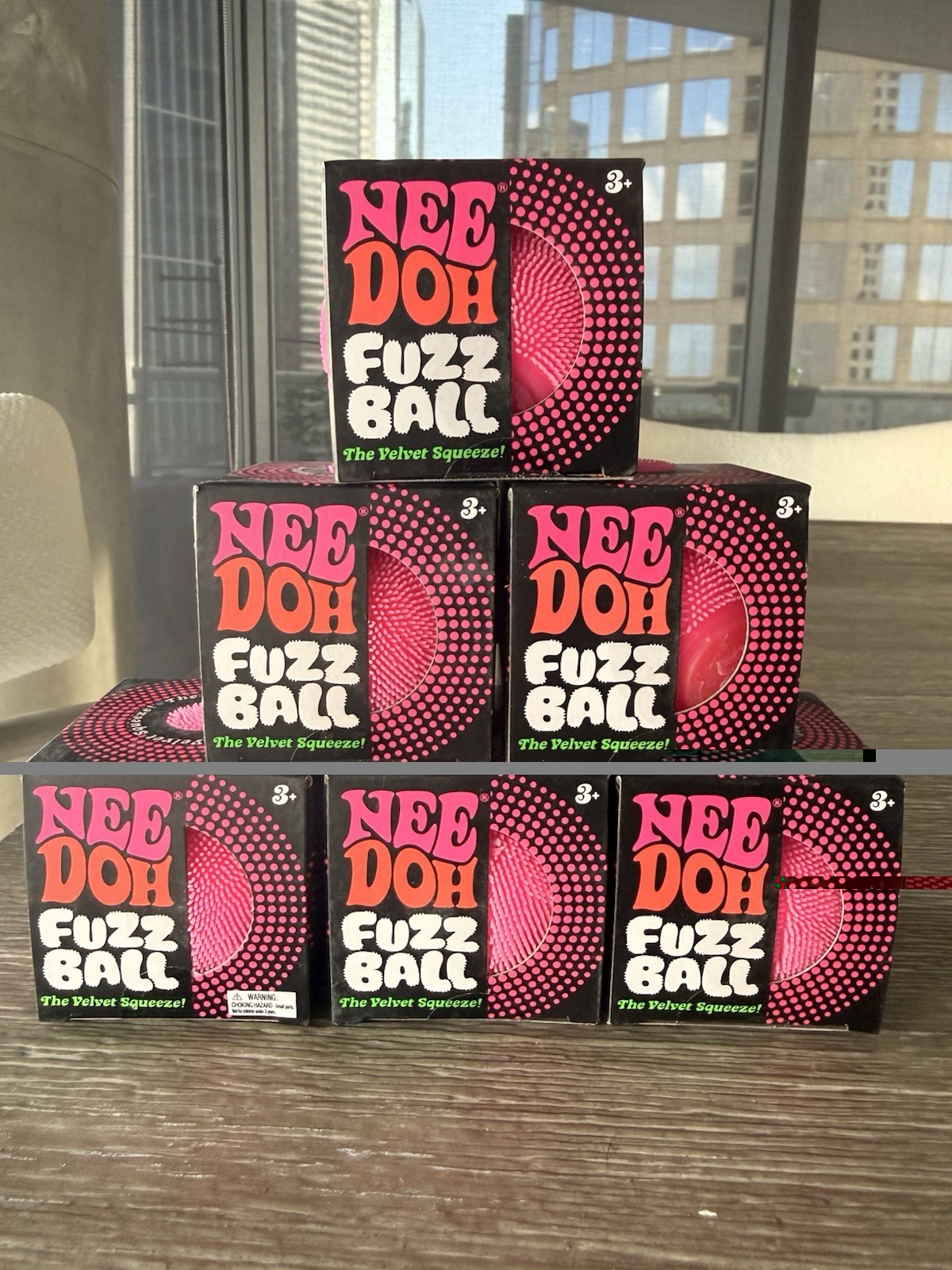 Needoh Fuzz Ball - PINK- Authentic - NEW