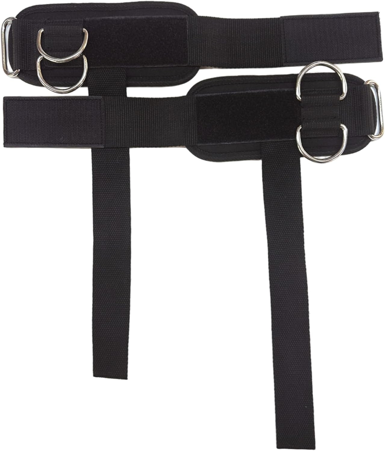 1 Pair Wrist Straps Weightlifting, Black Lifting Straps with Cuffed D Ring