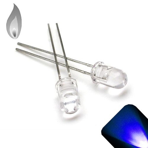 20 x LED 5mm Blue Candle Flicker Ultra Bright Flickering LEDs Light Model Prop