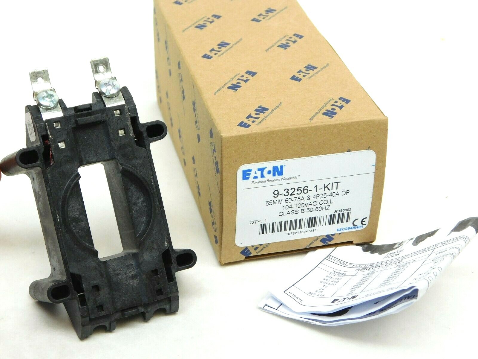 BRAND NEW! Eaton 9-3256-1 KIT 65mm 60-75A 4P25-40A DP 104-120VAC Coil 50/60Hz VN