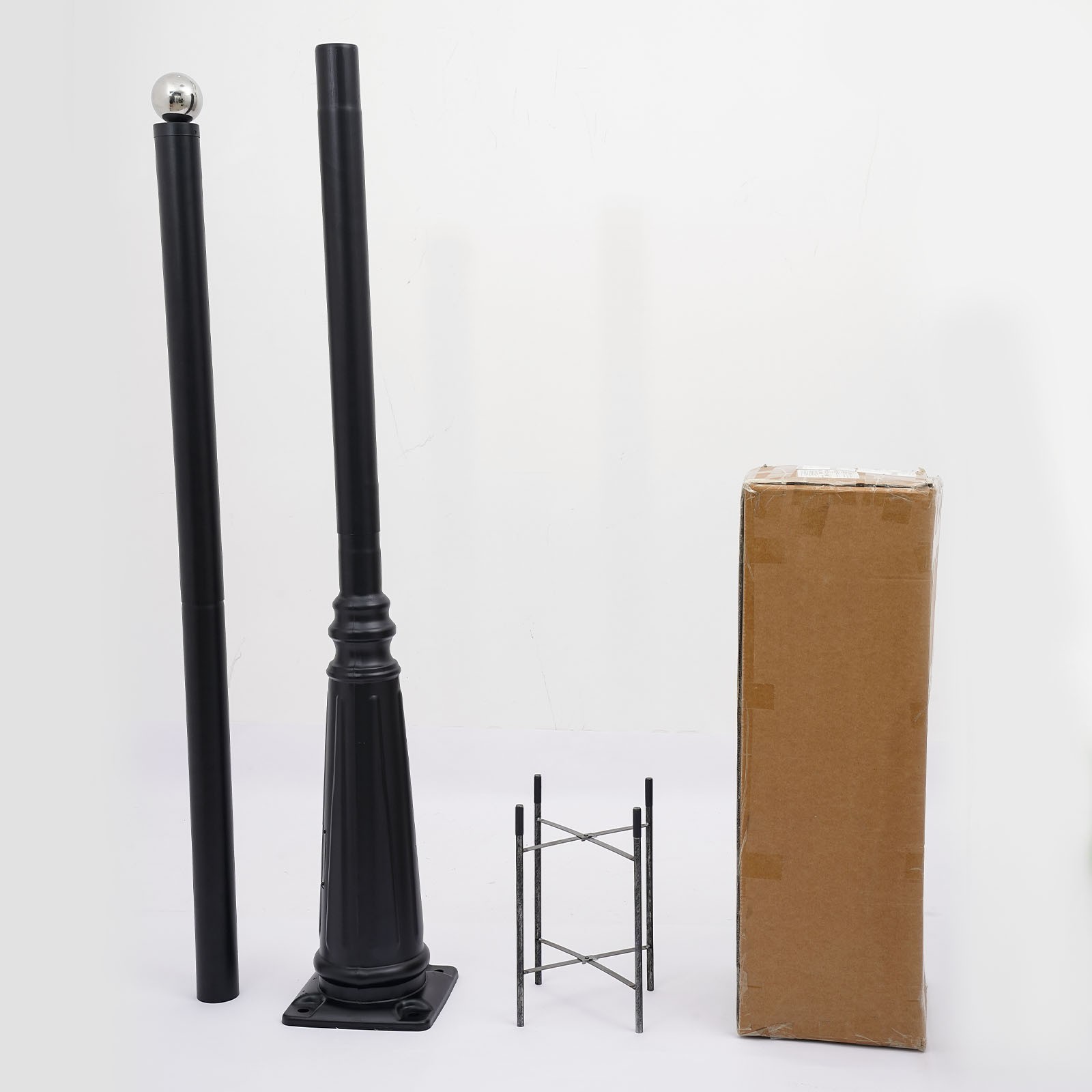 3.1m European Light Post,Split-Type Light Post,Floorstanding Outdoor Light Post