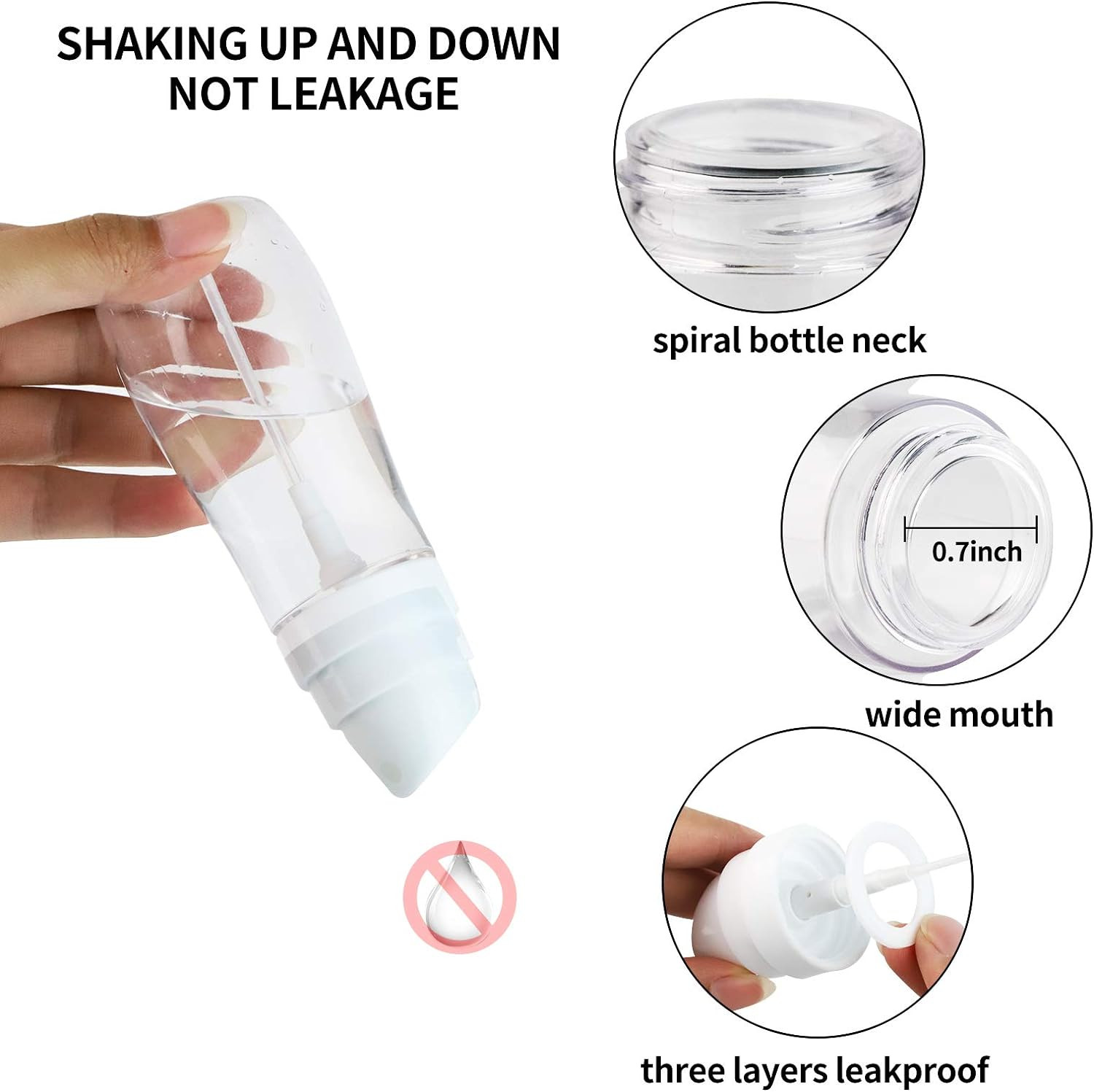Small Spray Bottle with Fine Mist, 2 Pack 3.4Oz/100Ml TSA Approved Travel Size,