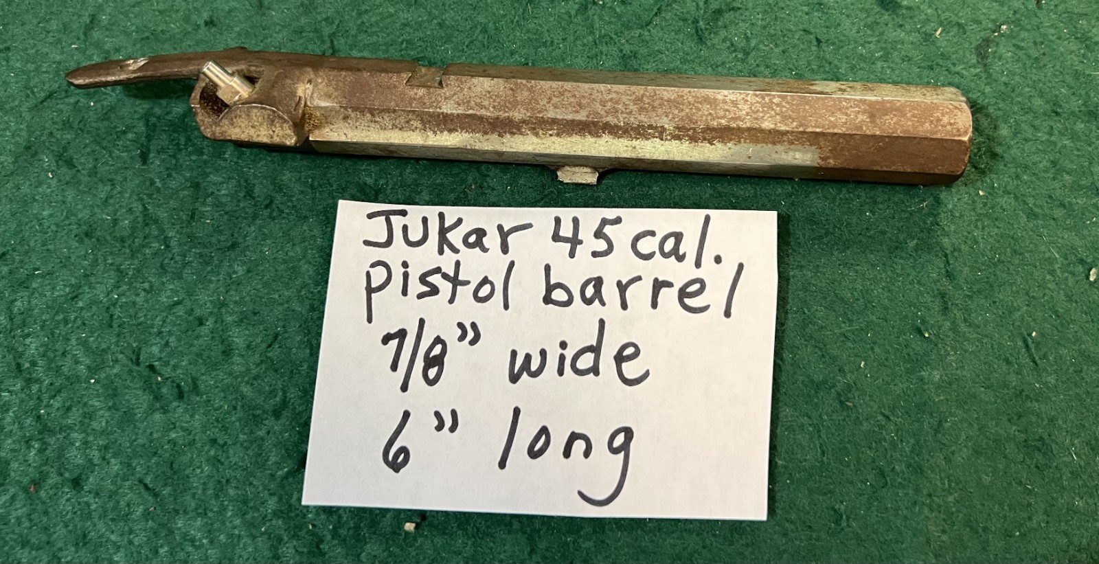 Muzzle Loading Black Powder Pistol Barrel 45cal Near Mint Bore